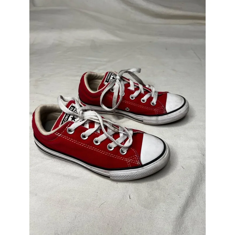 Converse CTAS Street Slip-On Youth Size 2 A01700F Red Casual Shoes School